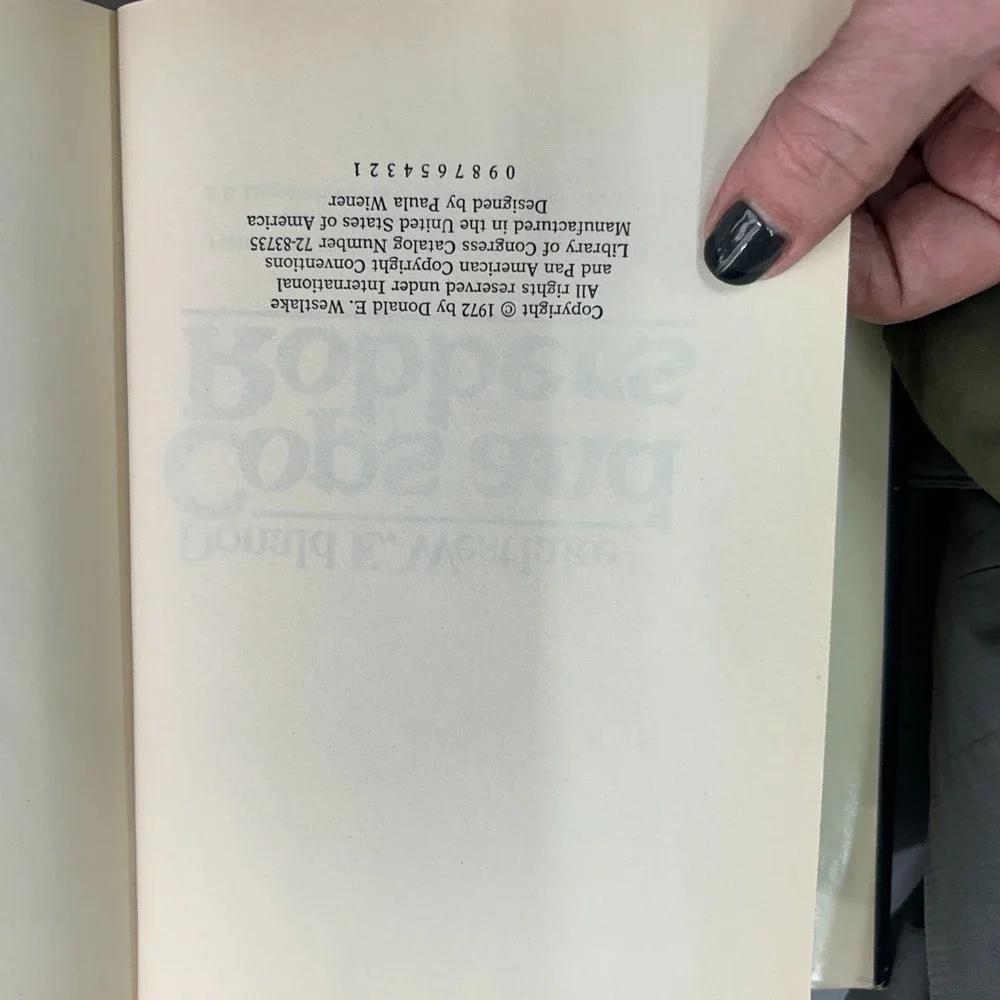 Cops and Robbers Donald E. Westlake 1972 First Edition Crime‎ Novel Evans